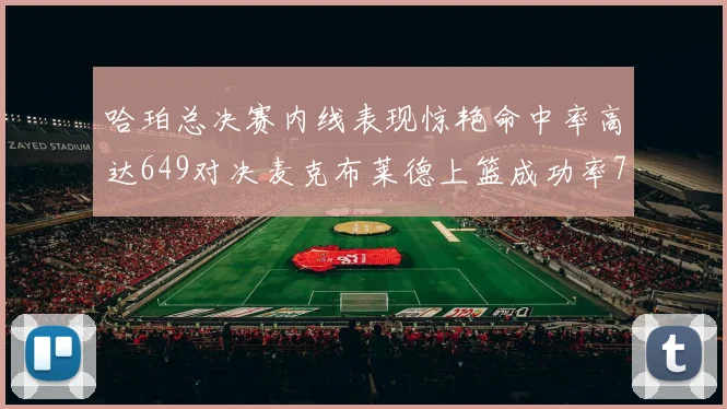 哈珀总决赛内线表现惊艳命中率高达649对决麦克布莱德上篮成功率75